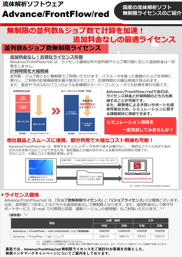 ベンチマークキャンペーンのパンフレットの画像